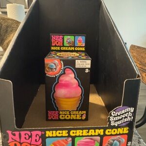 NeeDoh Nice Cream Cone Squishy Toy - Pink